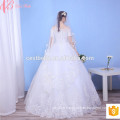 Sexy Lace último vestido transparente decente de vestidos de boda